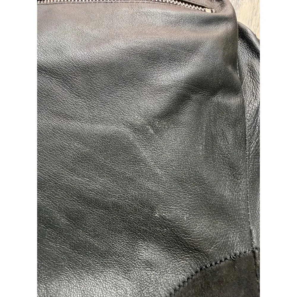 OAK Surface to Air BMX Leather Shorts Black Lamb Nappa Moto Drop Crotch Size S